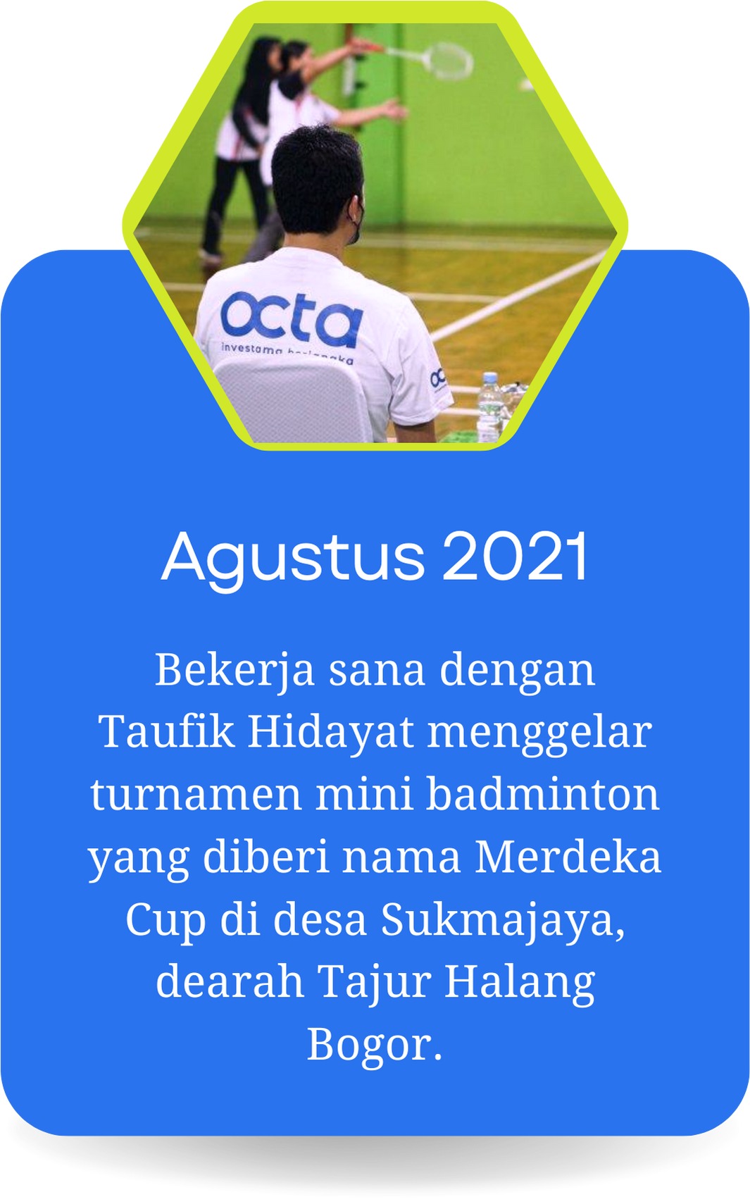 Social event badminton merdeka cup